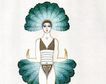 Original Erte Art Deco Vintage Print of the Alphabet From Original Erte Art Deco Vintage Print of the Alphabet From