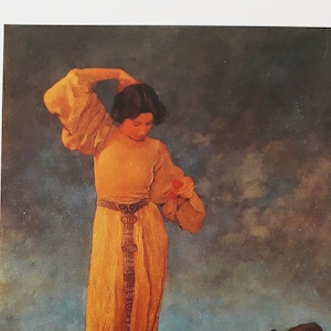 Original Vintage Maxfield Parrish Poster 1989 GRISELDA