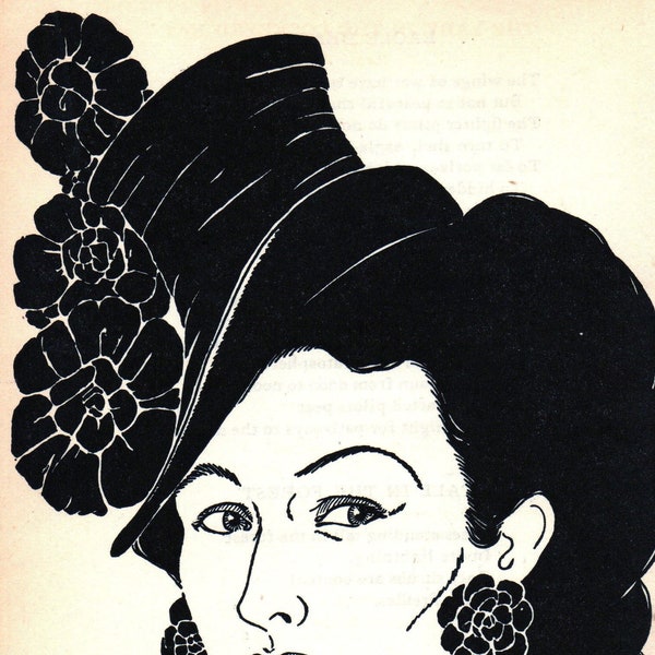 COCKEYED HAT 1946 Don BLANDING Original Art Deco Vintage Print