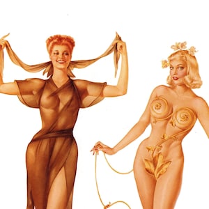 Original Vintage Alberto Vargas Druck c1990 Buch Platte Miss Universe