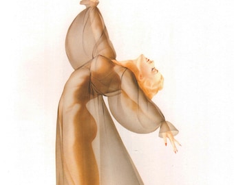 Varga Girl, Original Pin Up Vintage Print Sweet Innocence Alberto Vargas Book Plate
