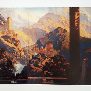 Original Vintage Maxfield Parrish Poster 1989 ROMANCE