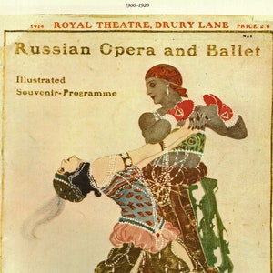 Russian Opera and Ballet Souvenir Programme Original Vintage Advertising Art Print Book Plate