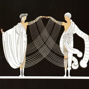 Erte Black White - Etsy