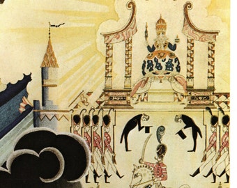 Estampe Originale Kay Nielsen 1975 – Fantasy – Art Déco / Art Nouveau – 1ère édition