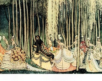 Original 1975 Vintage Kay NIELSEN ART DECO Jugendstil Druck Buch Platte