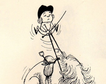 May include: A black and white cartoon illustration of a person riding a horse. The horse is blowing smoke out of its nostrils and the person is holding the reins.