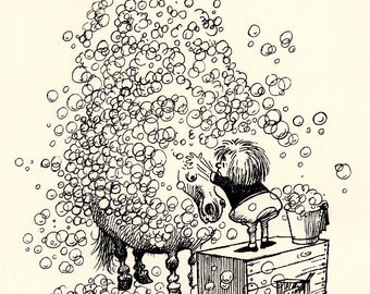 Original 1962 Funny THELWELL HORSE / PONY Vintage Art Cartoon Print