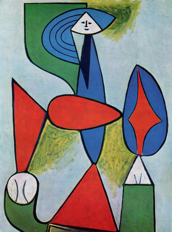 1955 Original PICASSO Vintage Colour Print 