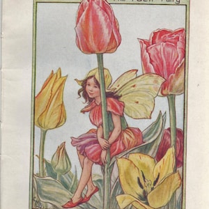 Flower Fairies: THE TULIP FAIRY Vintage Print c1930 by Cicely Mary Barker
