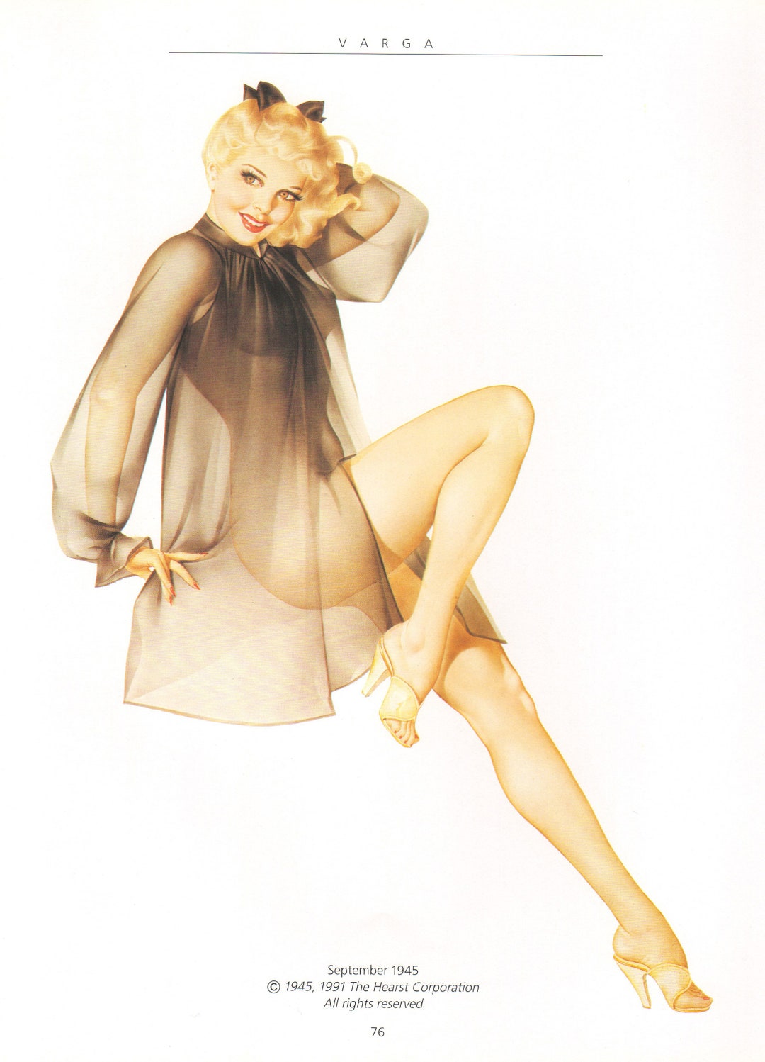 Varga Girl Original Pin Up Vintage Print The Art Of Seduction Alberto 
