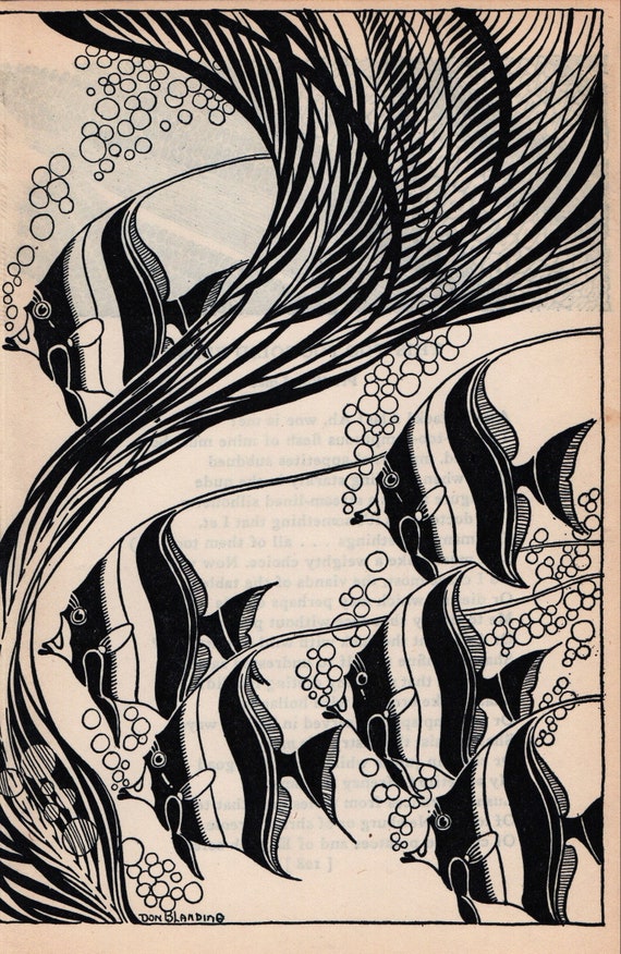 1946 Don BLANDING Original Art Deco Vintage Print 