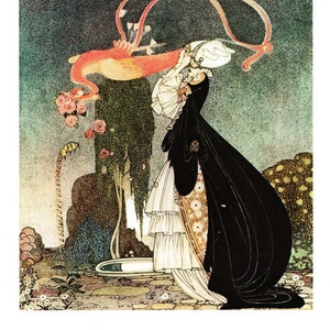 Assiette livre originale vintage ART DECO de Kay NIELSEN, 1975