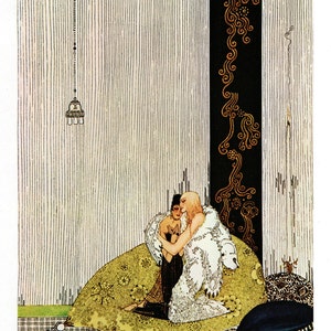 Estampe Originale Kay Nielsen 1975 – Fantasy – Art Déco / Art Nouveau – 1ère édition