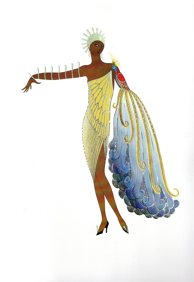 Authentic Original Vintage Erte Art Deco Print Fashion Book Etsy Ireland