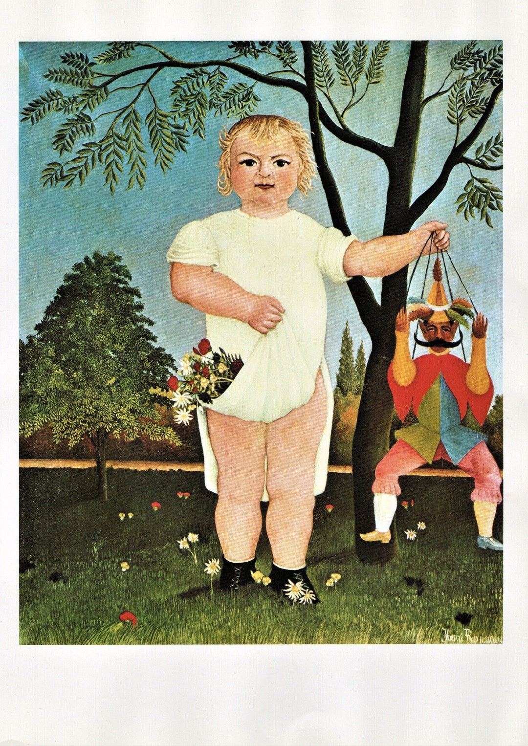 Henri ROUSSEAU L'Enfant au Polichinelle Original 1975 Vintage French  Post-Impressionist Print Book Plate -  Portugal