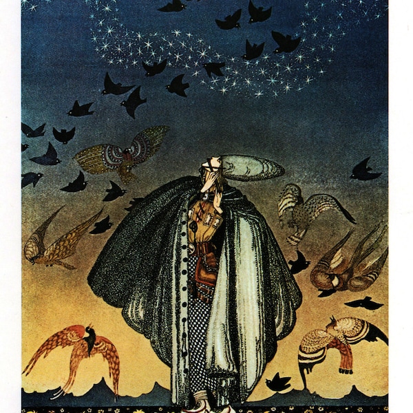 Assiette livre originale vintage ART DECO de Kay NIELSEN, 1975