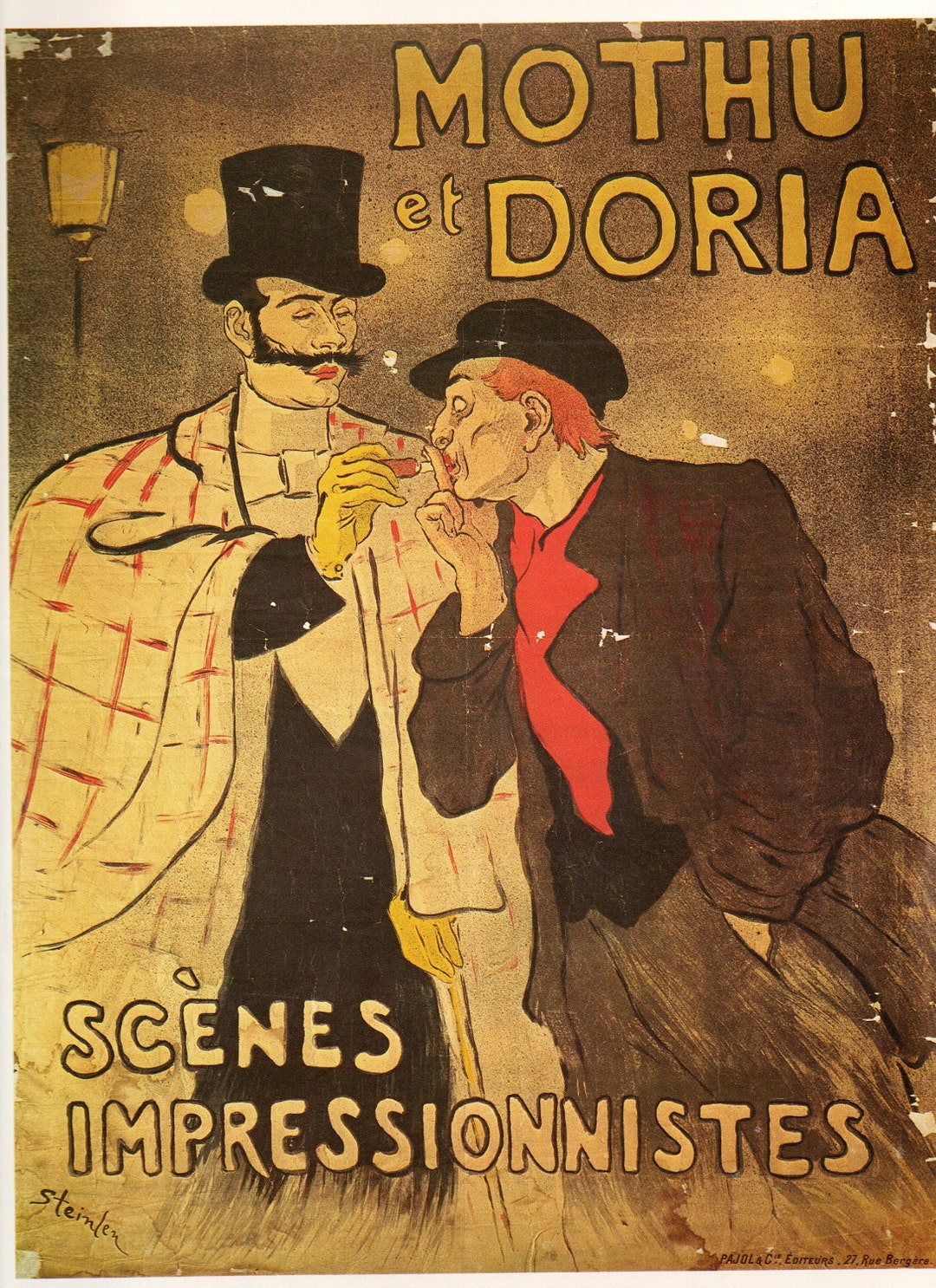 Original Vintage Art Nouveau Exhibition Poster by Theophile Alexandre