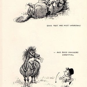 Original 1962 Divertido THELWELL HORSE / PONY Vintage Art Cartoon Print