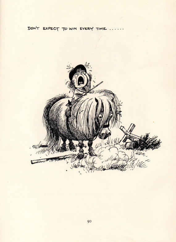 Thelwell Large A5 Folding Greeting Card With Envelope – Blank Inside – Iconic Cartoon With Fox Hunting Theme