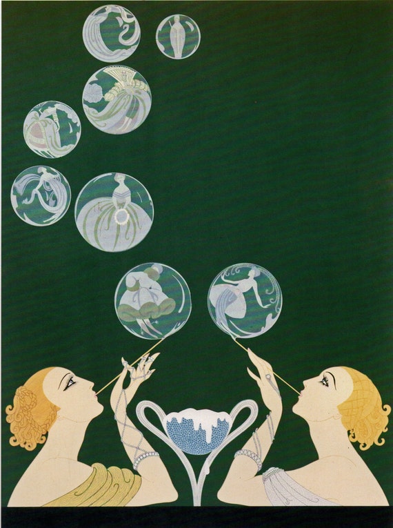PIXILUV Ansichtkaart Pack 24st Erte Vintage Schilderij Art Deco PIXILUV Ansichtkaart Pack 24st Erte Vintage Schilderij Art Deco