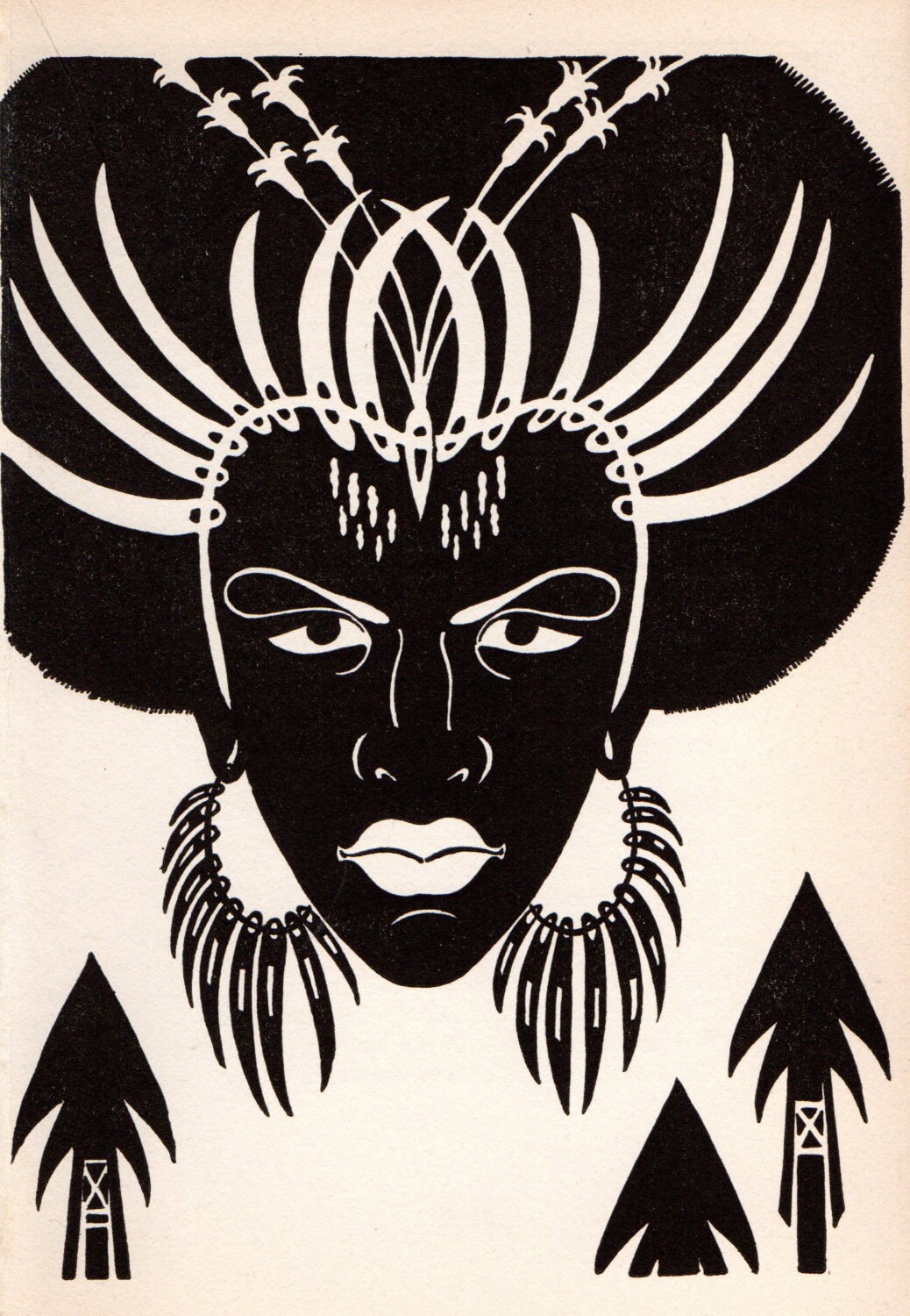 1940 DON BLANDING Original Art Deco Vintage Print "The Beast" Bookplate