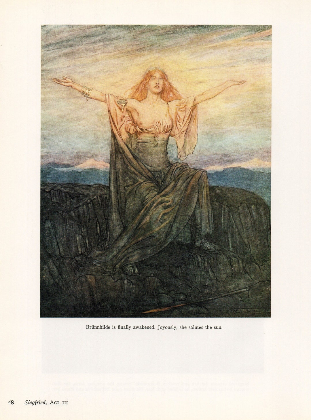 RACKHAM Original 1979 Vintage Art Nouveau Print Double-sided Bookplate ...