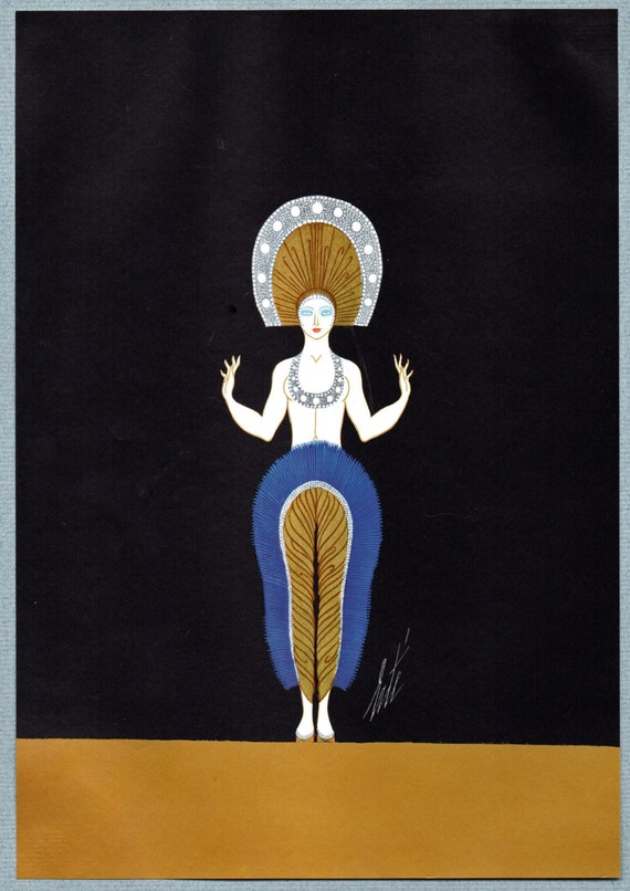 ERTE Authentic Limited Edition Vintage Art Deco / Nouveau Print