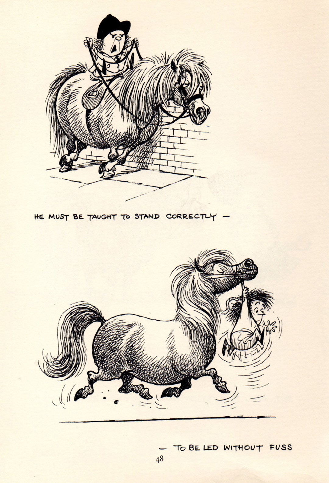 1080px x 1587px - Original 1962 Funny THELWELL HORSE / PONY Vintage Art Cartoon - Etsy