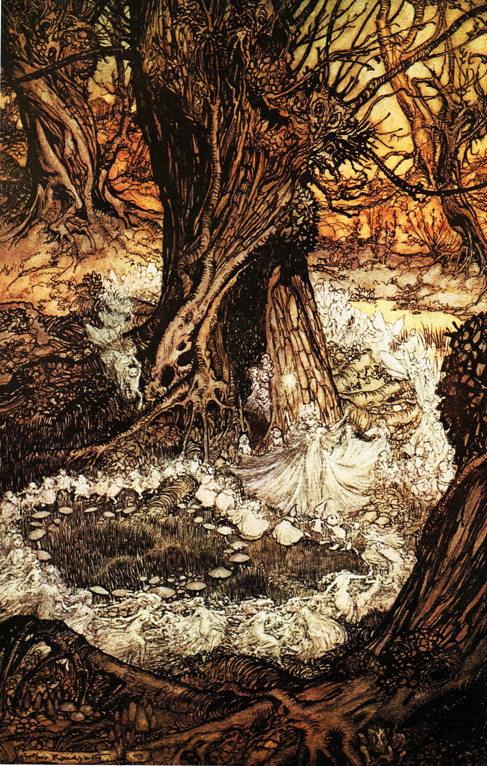 A Midsummer Night's Dream RACKHAM Original 1975 Vintage Art