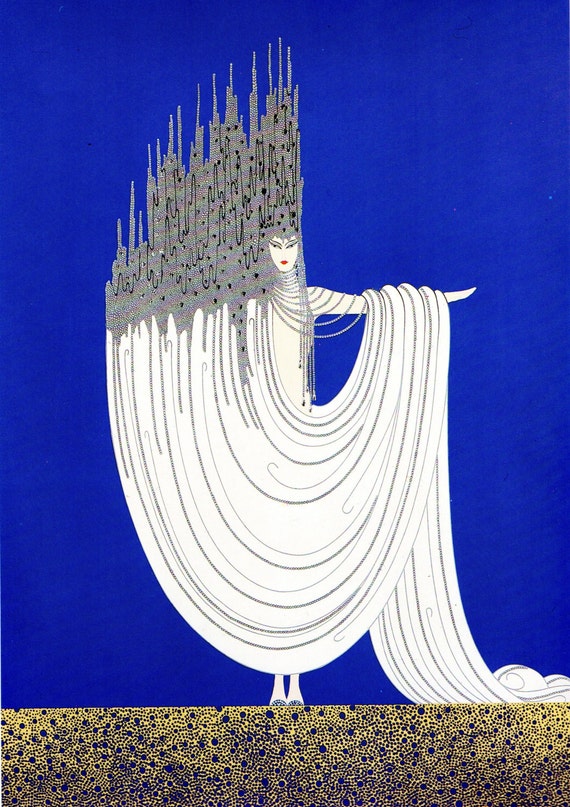 Chic Original Vintage ERTE Art Deco Print arctic - Etsy
