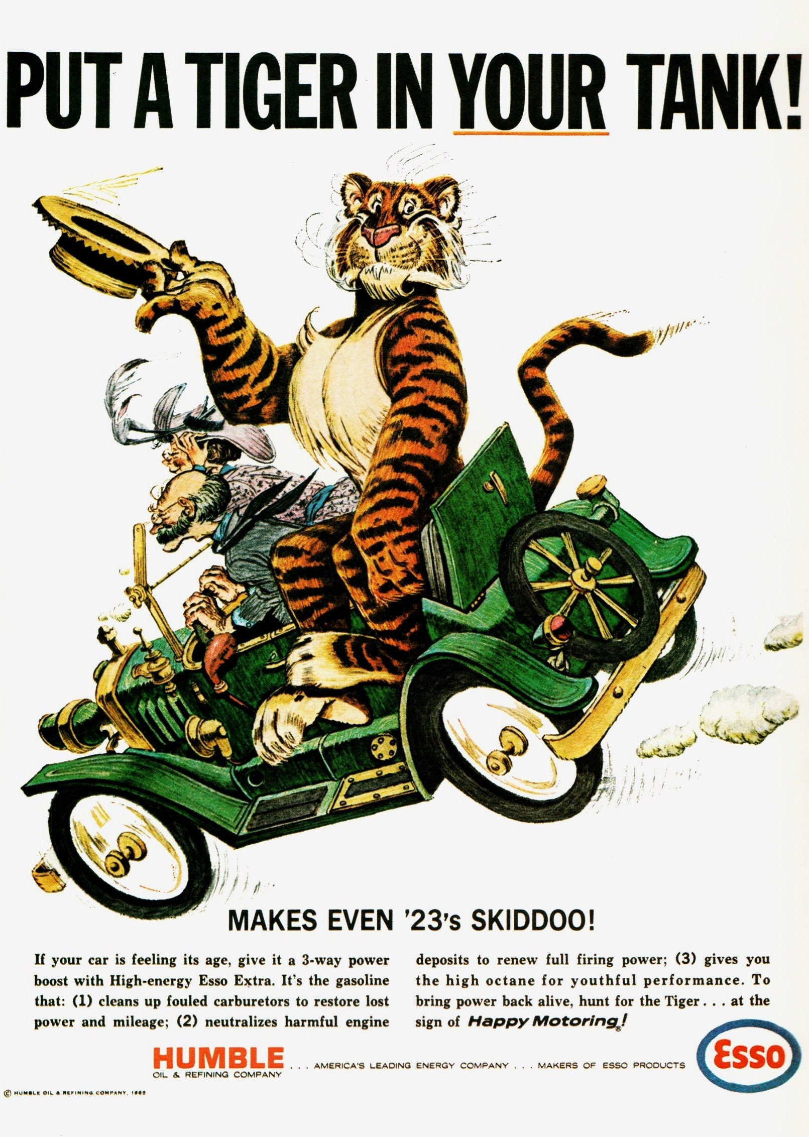 ESSO Original Vintage Advertising Art Print Book Plate 