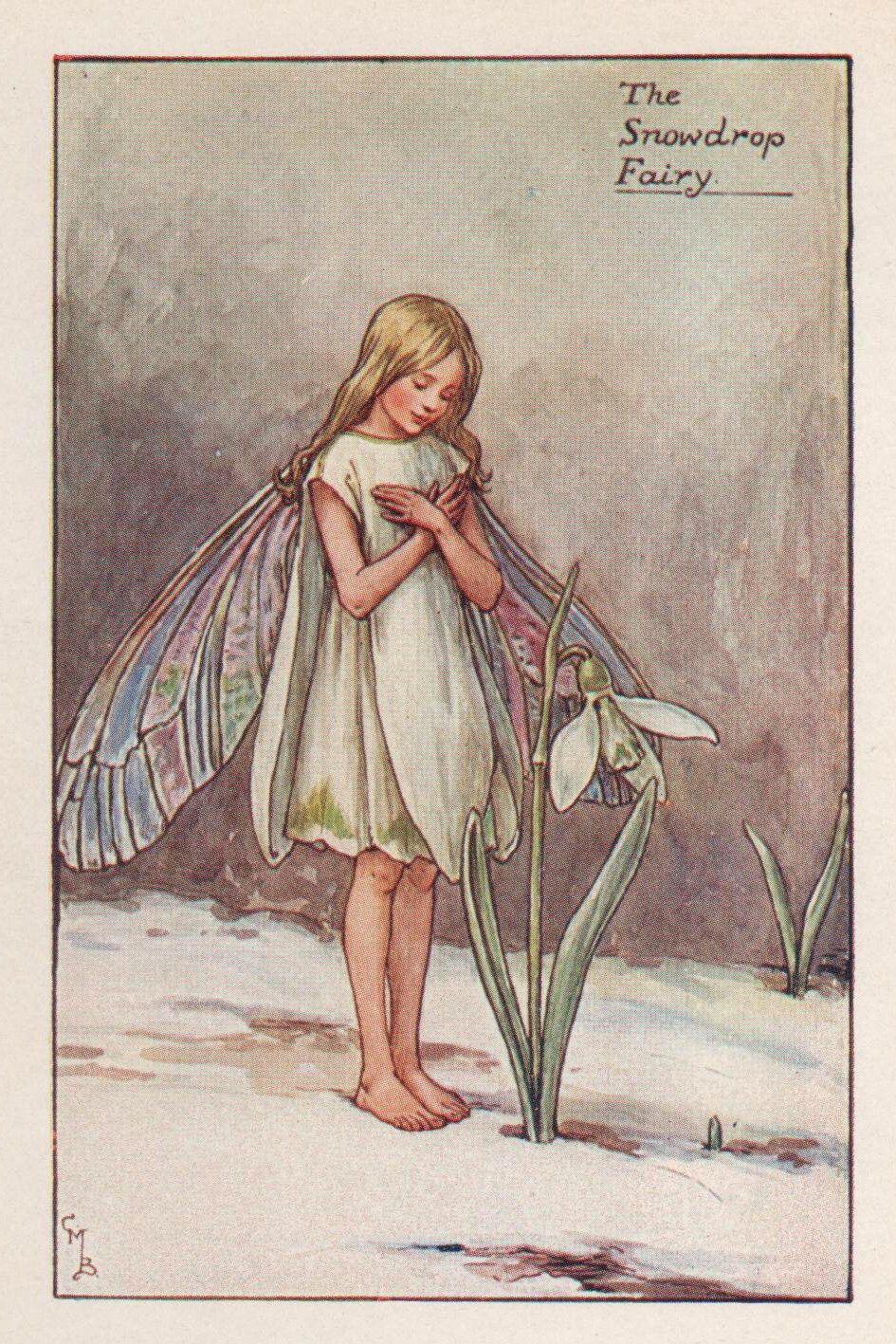 Flower Fairies The SNOWDROP FAIRY Vintage Print c1930 by Etsy