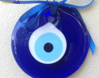 Evil Eye Wall Hanging, Good Luck Charm, Housewarming Gift, Porch Decor Idea, Coffee Table Gift Idea