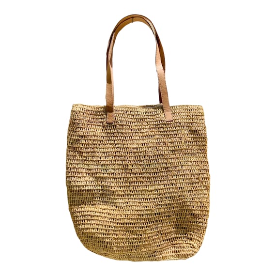 Straw Bag With Zip Handmade Crochet Bag Crochet Straw Bag Etsy