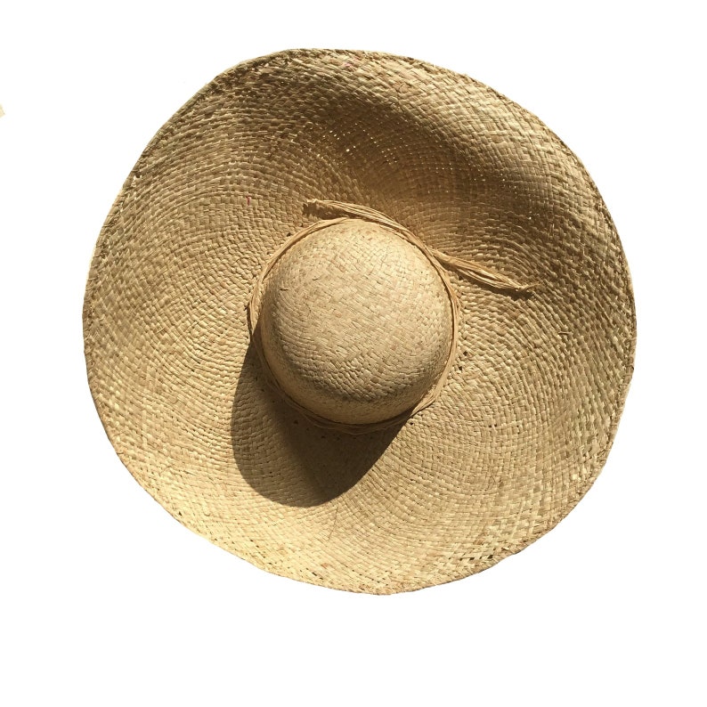 Large Brim Sun Hat Straw Hat Raffia 
