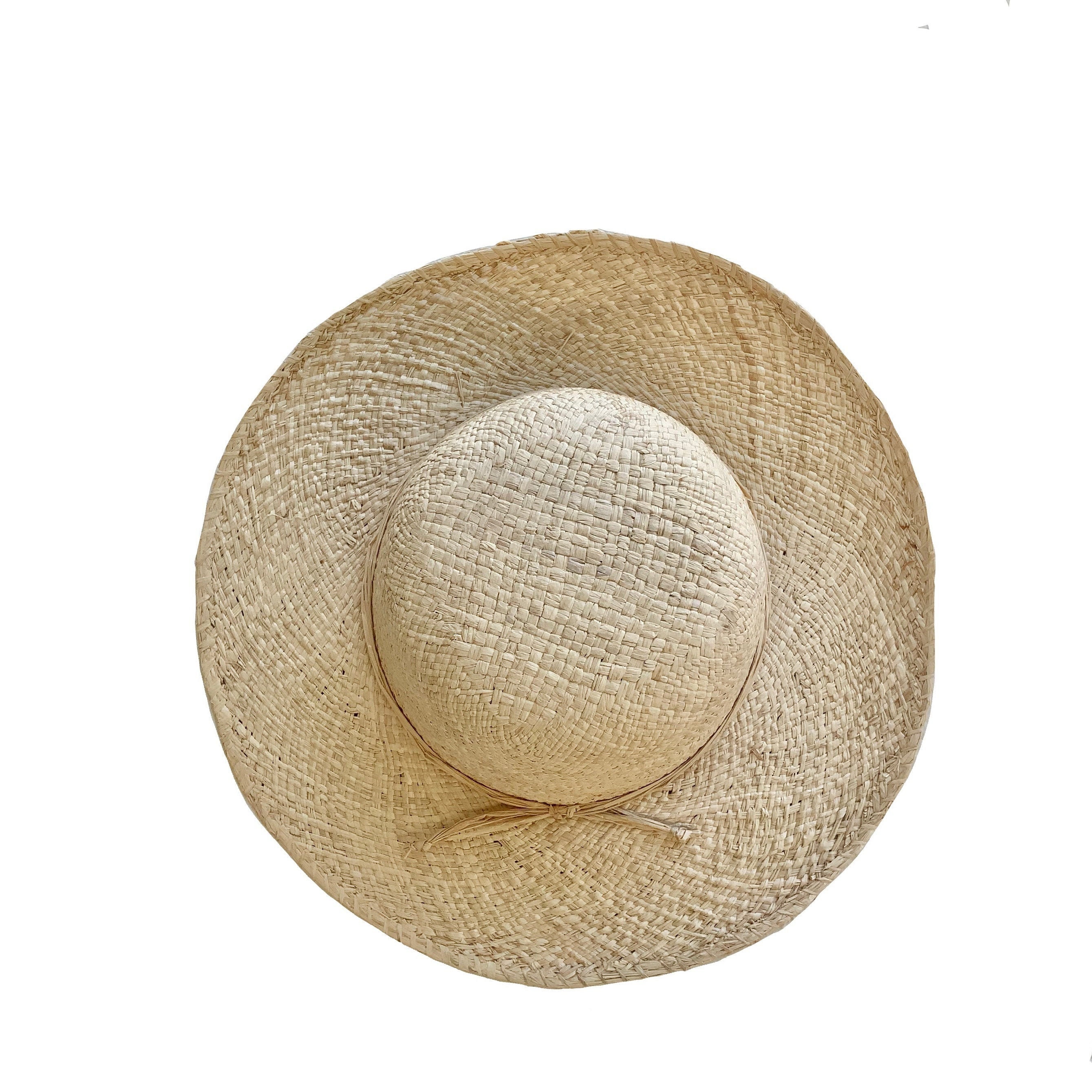 Small Brim Natural Raffia Straw Hat 
