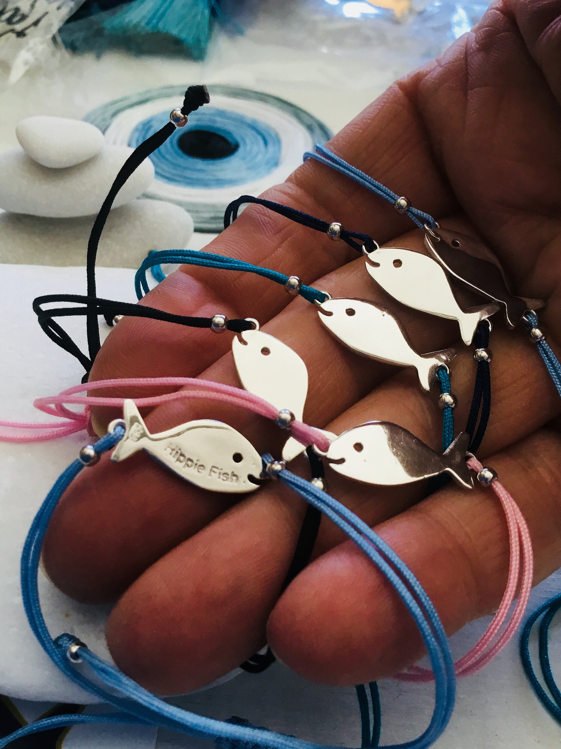 Fish Charm Bracelet Friendship Bracelet Fish Jewelry Hippie Etsy UK