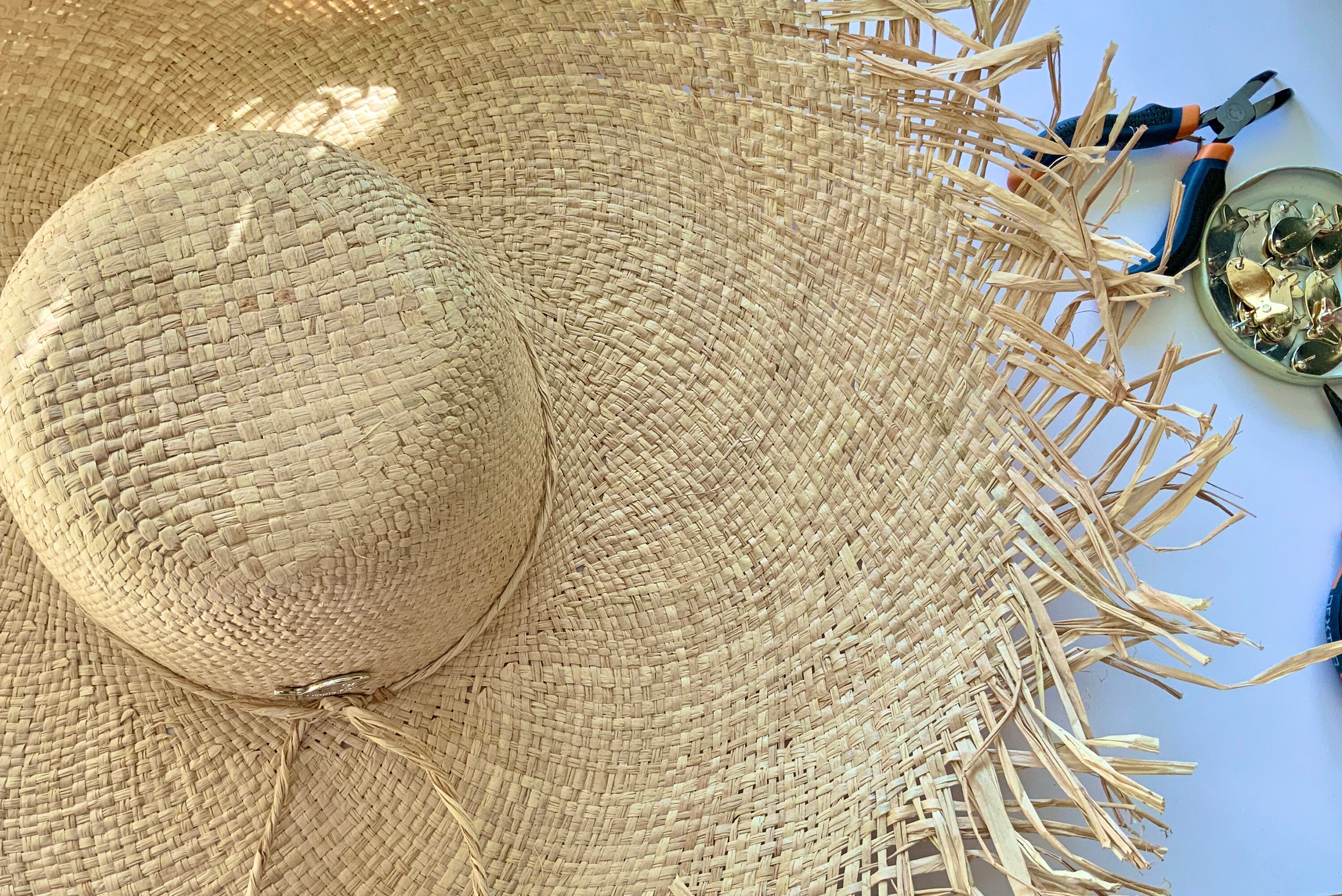 Fringe Fedora Hat Raffia Hat Straw 