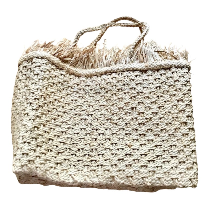 Raffia Tote Bag, French Market Basket, Boho Bag, Beach Bag, Beach Tote, Summer Bag image 3