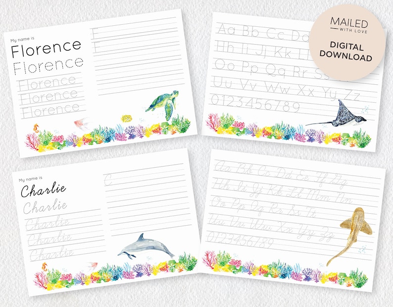 Ocean Individualized Composing Board, Print Cursive Standing, Alphabet Figures Tracing Community forums for Young children photo relating to How It Works Aa Printable named Ocean Personalized Producing Board, Print Cursive Popularity, Alphabet Quantities Tracing Discussion boards for Little ones