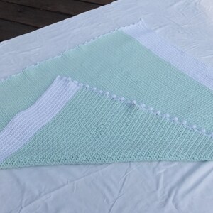 Organic Cotton Baby Blanket - Aqua
