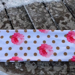 Pink and Golden Infinity Scarf - Dot