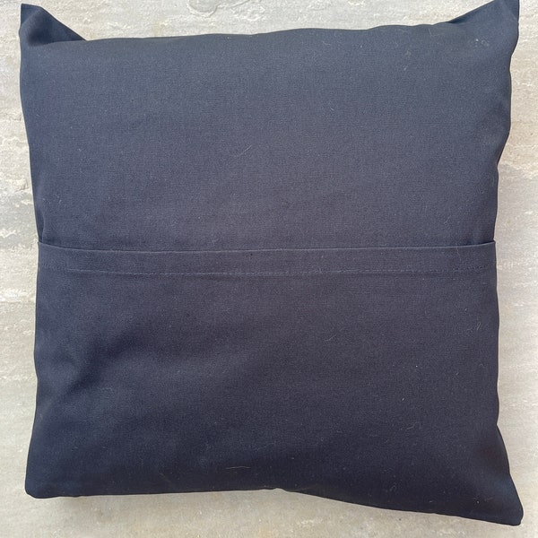 Wholesale POCKET Cotton Canvas Cushion Cover 40x40cm, Exclusive Craft blank, Grey or Navy