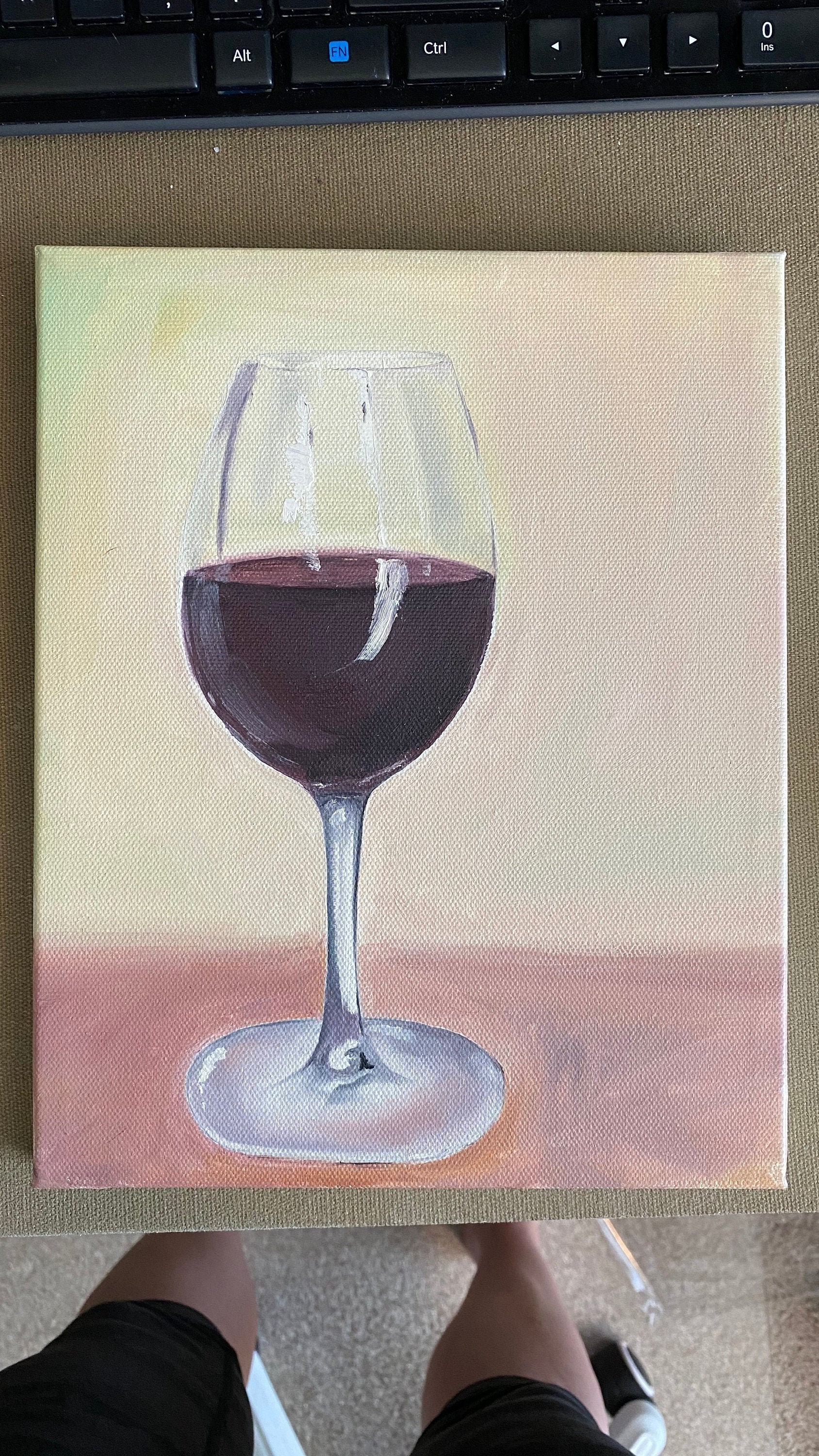 Original Oil Painting Still Life, Wine Glass - Etsy