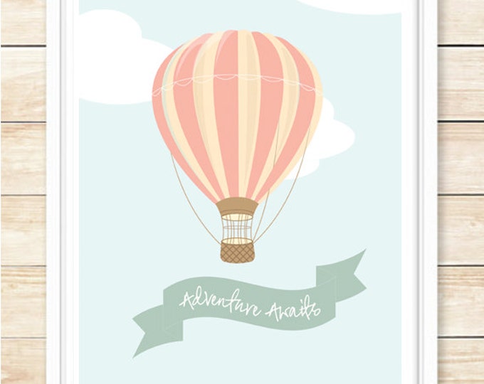 Adventure Awaits Print Printable Nursery Art Adventure - Etsy