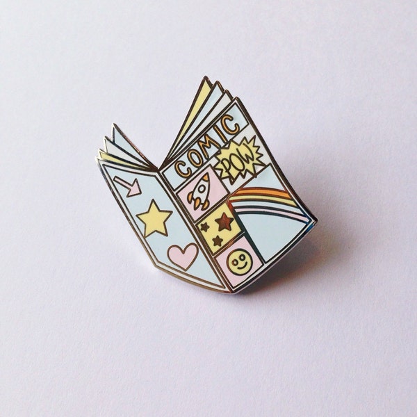 Comic book enamel pin - lapel pin - hat pin - pin badge