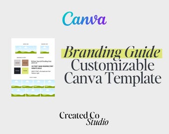 Customizable One-Page Branding Guide Canva Template
