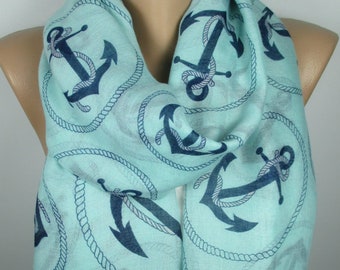 Kids Printed Scarf Fashion Winter Infinity Scarf Warmer Travel Scarf For Kids Perfect Birthday Gift Whale And Anchor