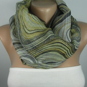 Yellow Gray Sparkly Scarf Shimmer Sparkle Scarf Unique Gift For Women Lightweight Infinity Scarf Women Scarf Christmas Gift For Her For Mom